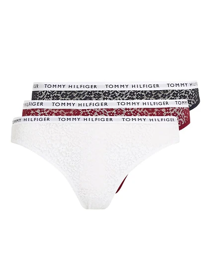 Dámske čipkované nohavičky 3Pack UW0UW04513-0WE - Tommy Hilfiger