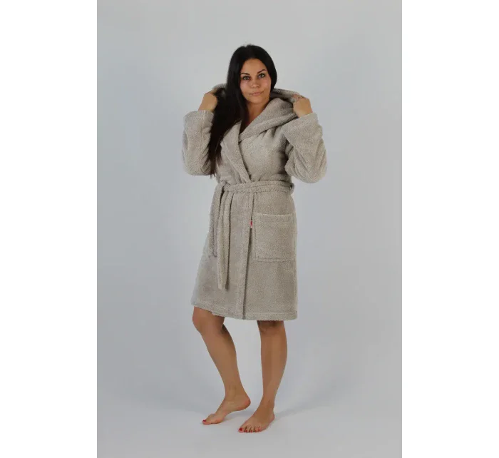 Krátky dámsky župan s kapucňou 806 LUNA II