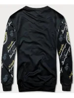 Čierna pánska mikina s potlačou (8B1106-3)