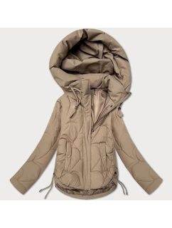 Dámska prechodná prešívaná bunda s kapucňou S'West v béžovej farbe (B8297-12)