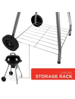 GUĽOVÝ ZÁHRADNÝ GRIL REX STEEL 46CM S POPOLNÍKOM