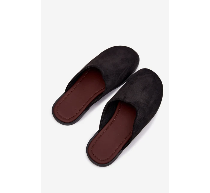 Dámské ploché nazouváky z eko semiše Černé Veronelle