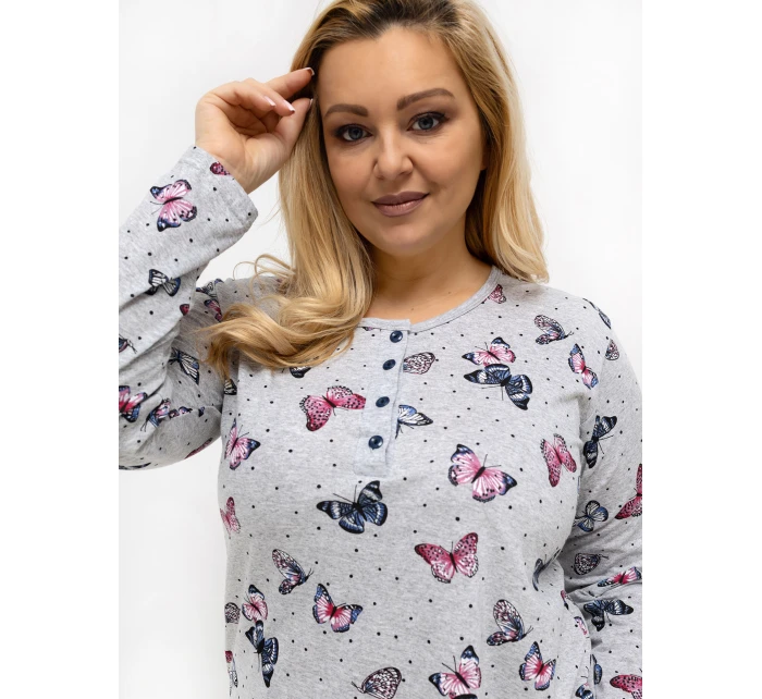 DU KN nočná košeľa FP 601.85 sivá