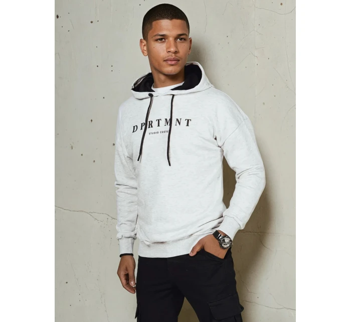 FashionStreet pánska svetlosivá mikina s potlačou BX5680