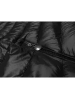 Černá dámská prošívaná bunda s odepínací kapucí model 19456753 - S'WEST Černá dámská prošívaná bunda s odepínací kapucí model 19456753 - S'WEST