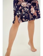 Dámska nočná košeľa 3060 VENUS tm. modrá so vzorom - Taro