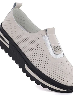 Dámske kožené čižmy LR61-7092 beige - S.Barski