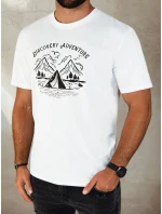 Pánské bílé tričko s potiskem Dstreet model 21973778 - FashionStreet Pánské bílé tričko s potiskem Dstreet model 21973778 - FashionStreet