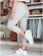Dámské volnočasové kalhoty s páskem light beige Dstreet model 21987141 - FashionStreet