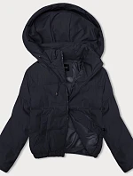 Dámska krátka prechodná bunda s odnímateľnou kapucňou J Style navy blue (16M9088-215)