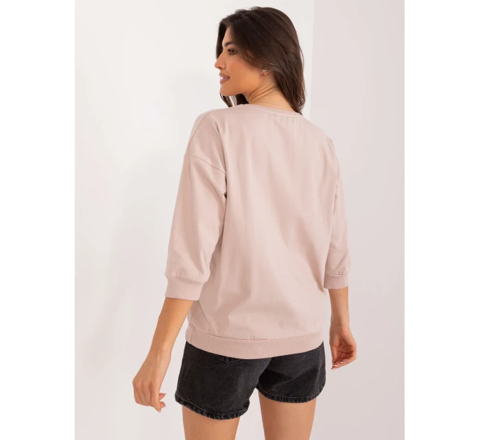 Bluzka RV BZ model 20180334 beżowy - FPrice Bluzka RV BZ model 20180334 beżowy - FPrice