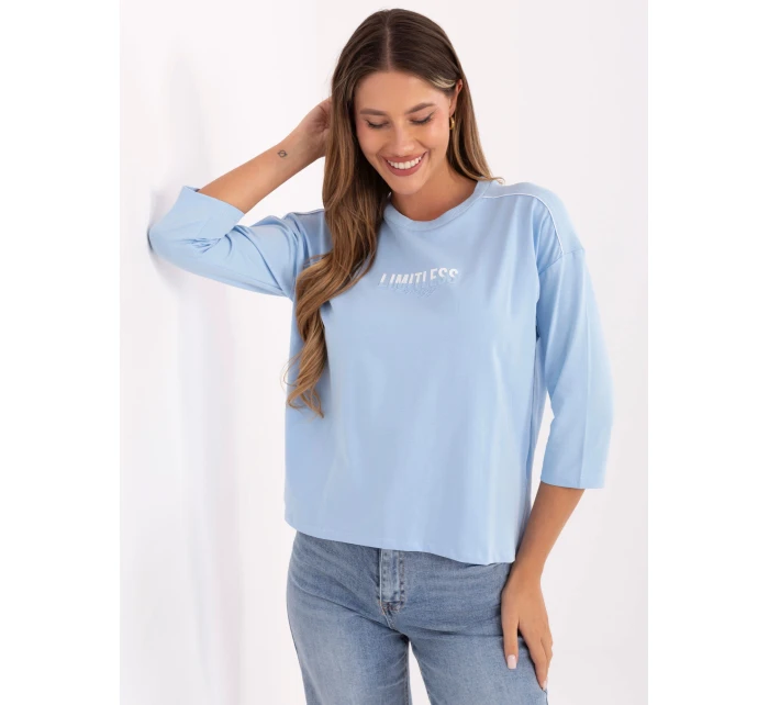 Bluzka RV BZ model 21406700 jasny niebieski - FPrice Bluzka RV BZ model 21406700 jasny niebieski - FPrice