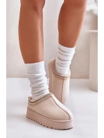 Dámske zateplené snežnice s kožušinou Light Beige Remenia Dámske zateplené snežnice s kožušinou Light Beige Remenia