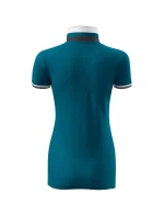 Dámska polokošeľa Collar Up petrol