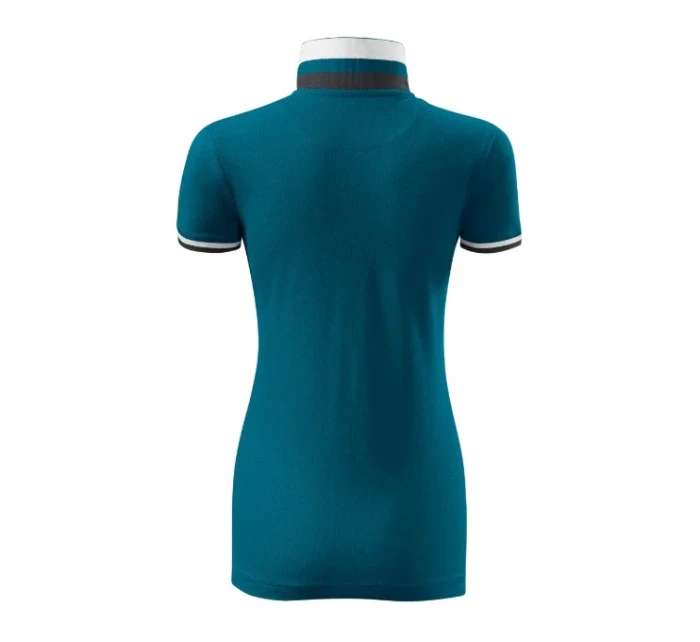 Dámska polokošeľa Collar Up petrol
