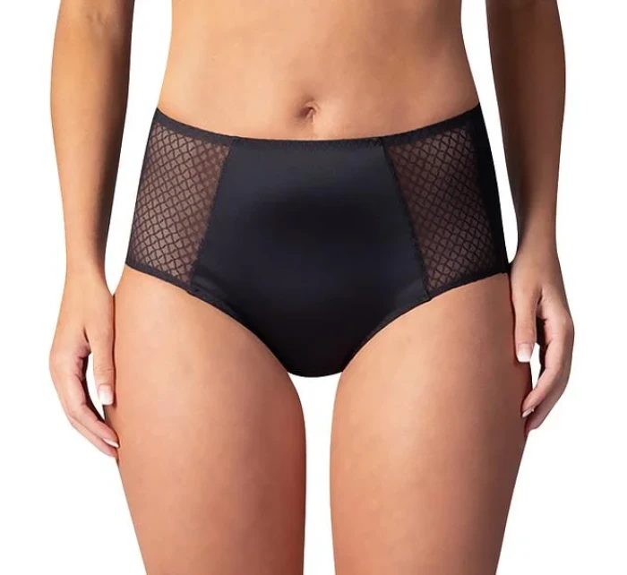 Dámske nohavičky FLAT TUMMY EFFECT MIDISLIP Drawstring Panties - BELLINDA - Black