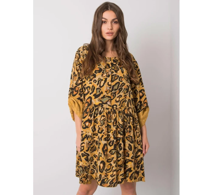Šaty DHJ SK 21464.99 tmavo žltá