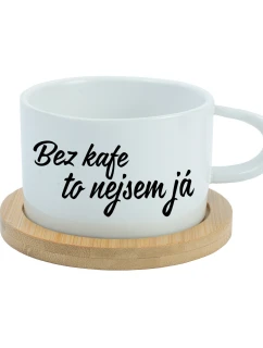 BEZ KAFE TO NEJSEM JÁ - bílý hrníček makronka 200 ml