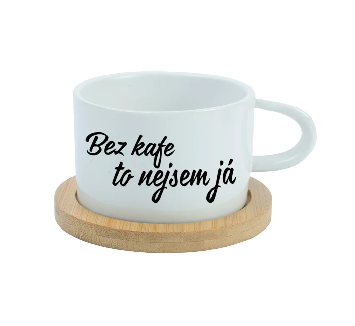 BEZ KAFE TO NEJSEM JÁ - bílý hrníček makronka 200 ml