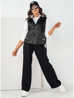 Dámska prešívaná vesta TREOS čierna FashionStreet TY4218