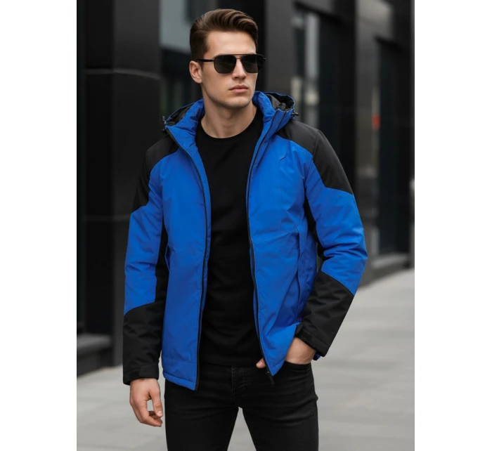 Pánská zimní bunda s kapucí modrá Dstreet model 21995645 - FashionStreet