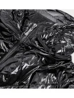 Lesklá černá prošívaná dámská bunda model 16147484 - S'WEST