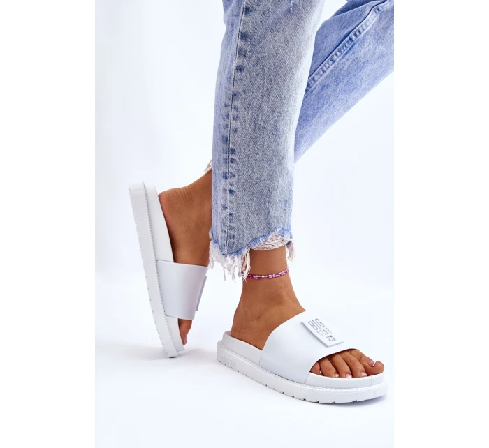 Dámské pantofle Big Star model 21609139 Bílé - Big Star Shoes Dámské pantofle Big Star model 21609139 Bílé - Big Star Shoes