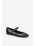 Lakované Baletky S Páskem Černé model 21687377 - Boto