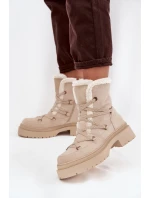 Dámské sněhule s kožíškem Béžové model 21715014 - Boto Dámské sněhule s kožíškem Béžové model 21715014 - Boto