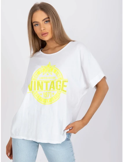 Tričko DHJ TS 6860.26X biela a žltá