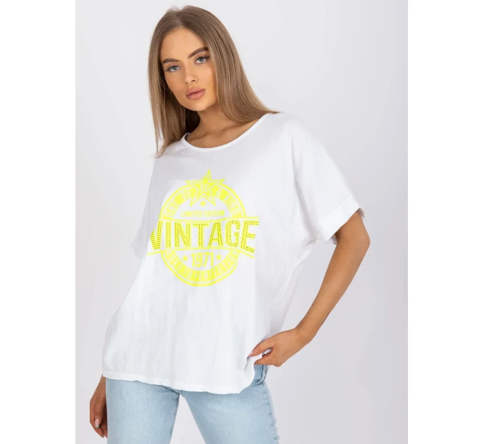 Tričko DHJ TS 6860.26X biela a žltá