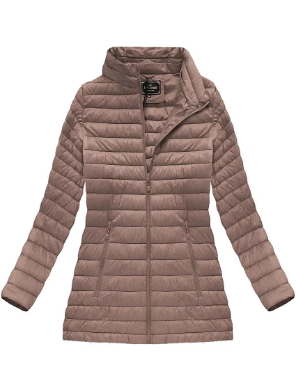 Prošívaná bunda ve barvě s kapucí model 18365266 - Good looking