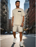 Pánska khaki tepláková súprava Dstreet AX0809