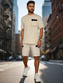 Pánská khaki tepláková souprava Dstreet model 21988669 - FashionStreet