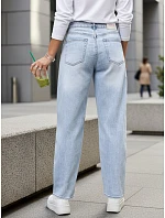 Dámske baggy fit voľné modré džínsy FashionStreet UY2925
