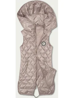 Dámská prošívaná vesta v barvě s kapucí model 20943173 - S'WEST