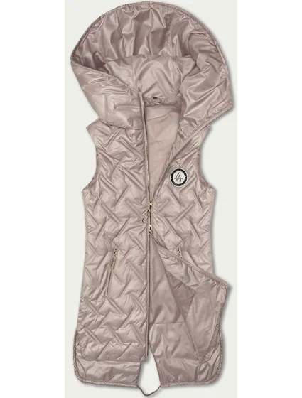 Dámská prošívaná vesta v barvě s kapucí model 20943173 - S'WEST