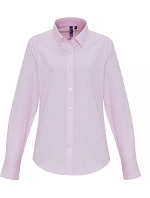 PR 338 Oxford pruhovaná halenka s dlouhým rukávem model 22483468 - Premier PR 338 Oxford pruhovaná halenka s dlouhým rukávem model 22483468 - Premier