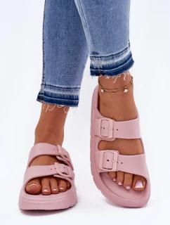 Dámské Pěnové Pantofle Na Platformě Růžové model 21697847 - EVENTO