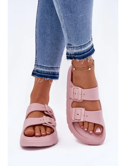 Dámské Pěnové Pantofle Na Platformě Růžové model 21697847 - EVENTO