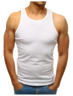 Pánské tílko bez potisku bílé Dstreet model 21962197 - FashionStreet
