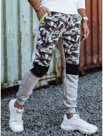 Pánske maskáčové sivé tepláky FashionStreet UX4428