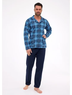 Cornette pyžamo 114/82 long/r M-2XL pánske pyžamo na zips