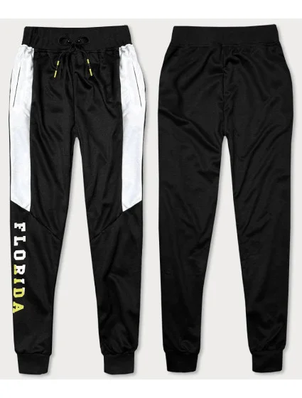 Černé pánské teplákové kalhoty model 18406712 - J.STYLE Černé pánské teplákové kalhoty model 18406712 - J.STYLE