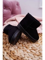 Dětské Teplé Sněhule Semišové černé model 21505522 - Boto