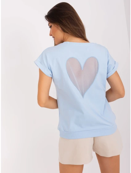 Bluzka RV BZ model 18694280 jasny niebieski - FPrice Bluzka RV BZ model 18694280 jasny niebieski - FPrice