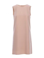 S408 Šaty bez rukávov - béžové