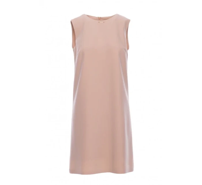 S408 Šaty bez rukávov - béžové