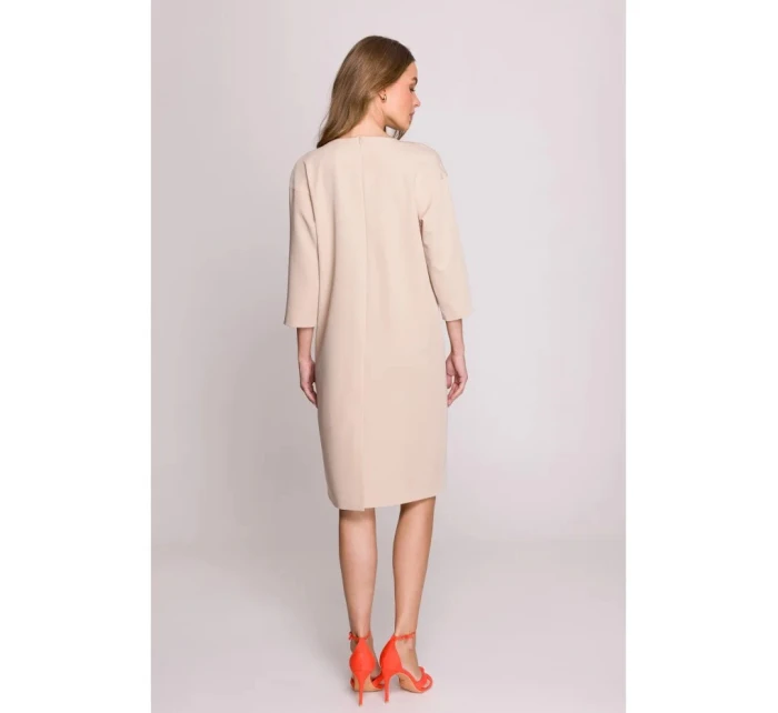 Dámske šaty S394 Beige - Stylove