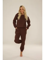 Dámske tepláky 812 Indigo Dark brown chocolate - De Lafense